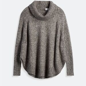 Leo & Nicole - Zaryn Cotton Blend Poncho Pullover XL | Grey. From stitch fix